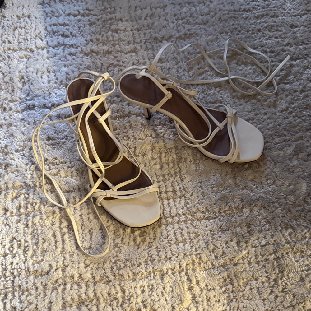 Ba&sh Lace Up Strappy Heels